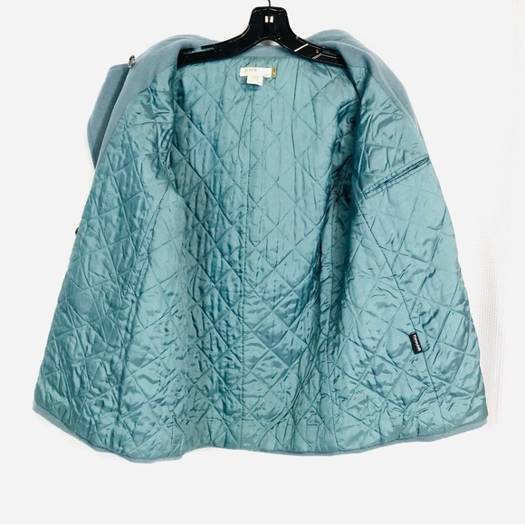 J CREW Wool Cashmere Slate Blue Double Breasted Pea Coat - Picture 7 of 10